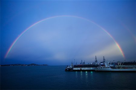 simsearch:700-03508399,k - Rainbow over Auckland Harbour New Zealand, Australia Stock Photo - Rights-Managed, Code: 700-00199761