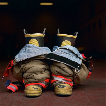 simsearch:700-00076137,k - Firefighter's Boots Foto de stock - Direito Controlado, Número: 700-00190282