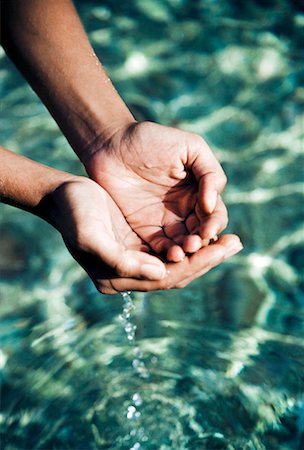 Close-Up of Hands Cupping Water Stock Photo - Rights-Managed, Code: 700-00190498