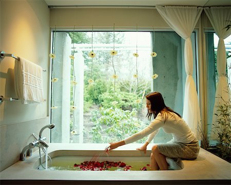 Woman Preparing Bath Stock Photo - Rights-Managed, Code: 700-00190728