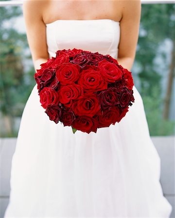 Bride Holding Flowers Stock Photo - Rights-Managed, Code: 700-00190732