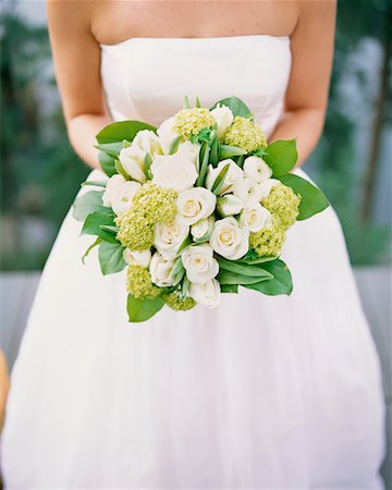 Bride Holding Flowers Stock Photo - Rights-Managed, Code: 700-00190733