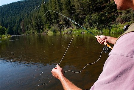 Man Fly Fishing Stock Photo - Rights-Managed, Code: 700-00190829