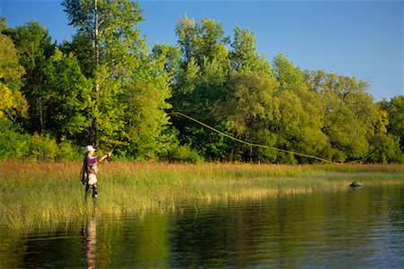 rio ottawa - Fly Fishing Ottawa River, Ontario, Canada Foto de stock - Direito Controlado, Número: 700-00190835
