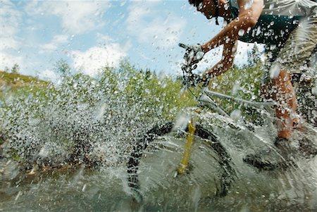 Person Mountain Biking Stock Photo - Rights-Managed, Code: 700-00190833