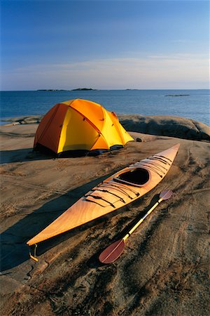 Camping and Kayaking Equipment Foto de stock - Direito Controlado, Número: 700-00190845