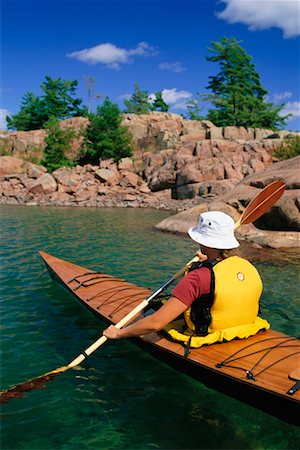 Woman Kayaking Foto de stock - Direito Controlado, Número: 700-00190847