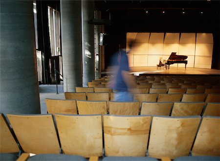 Auditorium with Pianist on Stage Stock Photo - Rights-Managed, Code: 700-00190869