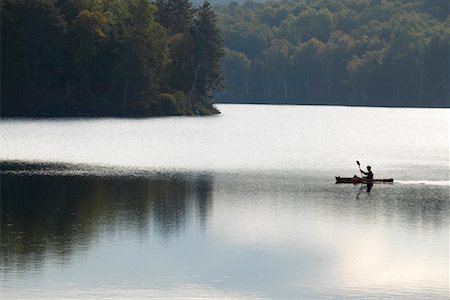 people boating silhouette - Kayaker at Dawn Stock Photo - Rights-Managed, Code: 700-00190906