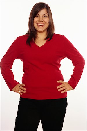 portrait shot of heavier women standing - Portrait of Woman Stock Photo - Rights-Managed, Code: 700-00193412