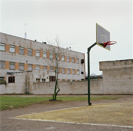 Basket-ball Cour Sillame, Estonie Photographie de stock - Rights-Managed, Code: 700-00193486