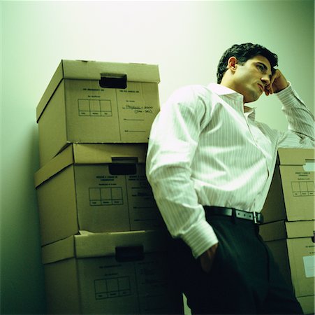 frustrated person and storage - Businessman Stock Photo - Rights-Managed, Code: 700-00193585