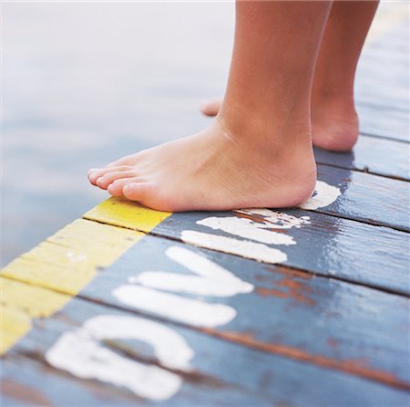 dock on a lake summer feet - Feet on Dock Stock Photo - Rights-Managed, Code: 700-00267773