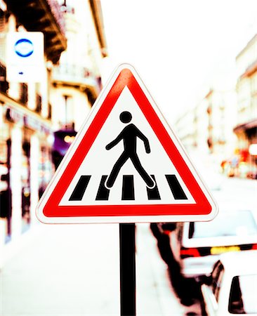 pictogram pedestrian - Crosswalk Sign Stock Photo - Rights-Managed, Code: 700-00268286