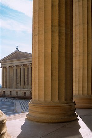 Close-Up of Pillars at the Philadelphia Museum of Art Pennsylvania, USA Foto de stock - Direito Controlado, Número: 700-00268666