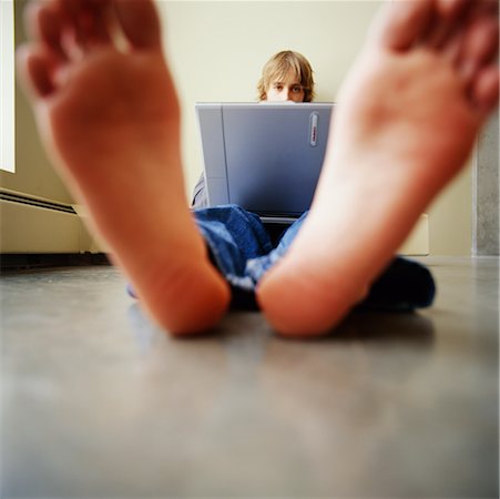 Teen Using Laptop Stock Photo - Rights-Managed, Code: 700-00269002