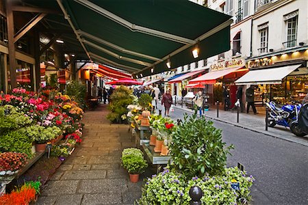 storefronts with flowers - Shops in Latin Quarter Paris, France Stock Photo - Rights-Managed, Code: 700-00269558