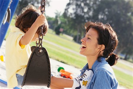 Mother and Child at Playground Fotografie stock - Rights-Managed, Codice: 700-00269575