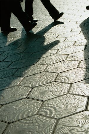 patterned tiled floor - Silhouette of People Walking Foto de stock - Con derechos protegidos, Código: 700-00269631