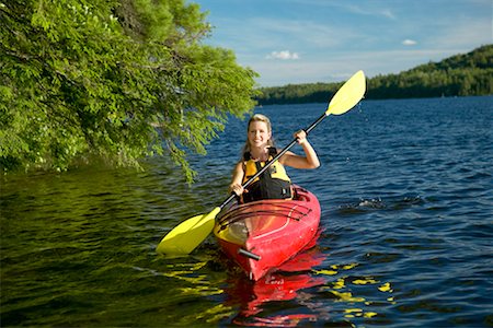 portrait and kayak - Woman in Kayak Stock Photo - Rights-Managed, Code: 700-00269769