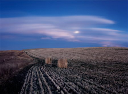 Moonrise over Field Alberta Canada Stock Photo - Rights-Managed, Code: 700-00269984