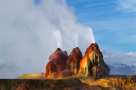 Geyser and Tufa Formation Black Rock Desert Nevada, USA Foto de stock - Con derechos protegidos, Código: 700-00274767