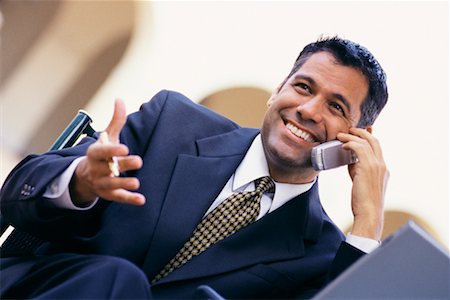 Business Man on Cell Phone Foto de stock - Con derechos protegidos, Código: 700-00274953