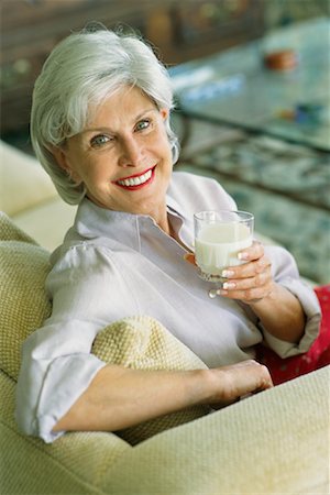 raoul minsart portrait mature - Woman with Glass of Milk Stock Photo - Rights-Managed, Code: 700-00279831