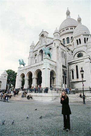 sacre coeur capitals - Woman at Sacre Coeur Paris, France Stock Photo - Rights-Managed, Code: 700-00279868