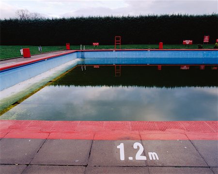 deserted swimming pool - Neglected Swimming Pool Stock Photo - Rights-Managed, Code: 700-00270053