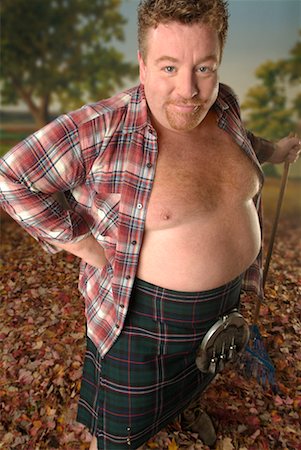 fat man with goatee - Homme avec un râteau Photographie de stock - Rights-Managed, Code: 700-00270216