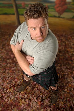 fat man with goatee - Man Wearing a Kilt Stock Photo - Rights-Managed, Code: 700-00270222