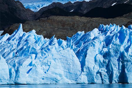 Glacier gris Torres del Paine Parc National Patagonie, Chili Photographie de stock - Rights-Managed, Code: 700-00285132