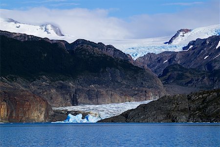 Glacier gris Torres del Paine Parc National Patagonie, Chili Photographie de stock - Rights-Managed, Code: 700-00285140