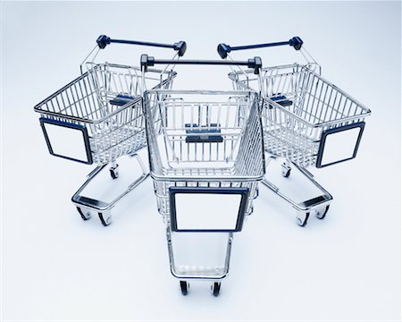 empty shopping cart - Trois paniers d'achat Photographie de stock - Rights-Managed, Code: 700-00285352