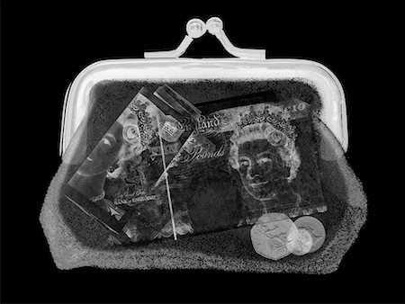 falena - X-Ray of Money in Wallet Fotografie stock - Rights-Managed, Codice: 700-00286426