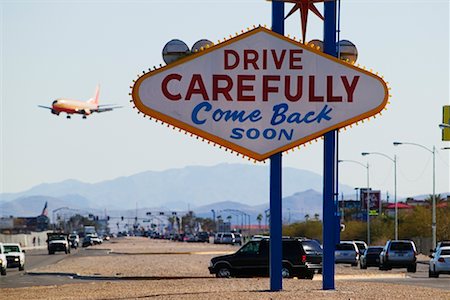 Sign on Highway Las Vegas Boulevard Las Vegas, Nevada USA Foto de stock - Con derechos protegidos, Código: 700-00286451
