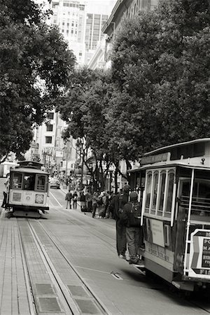 san francisco black and white photos - Cable Car, San Francisco California, USA Stock Photo - Rights-Managed, Code: 700-00280126