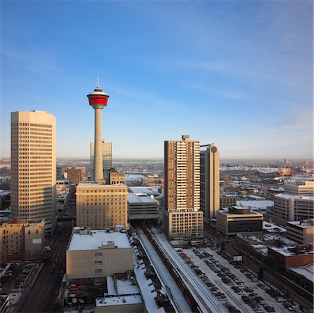 simsearch:700-02080975,k - Calgary Tower and Skyline Calgary, Alberta, Canada Foto de stock - Con derechos protegidos, Código: 700-00280307