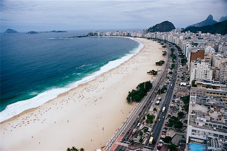 Beach and Highway Copacabana Beach Rio de Janeiero Brazil Stock Photo - Rights-Managed, Code: 700-00280597