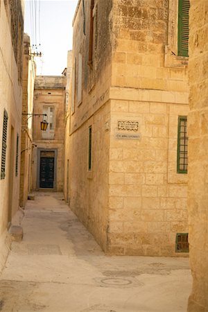 empty street wall - Narrow Street Mdina, Malta Stock Photo - Rights-Managed, Code: 700-00281147