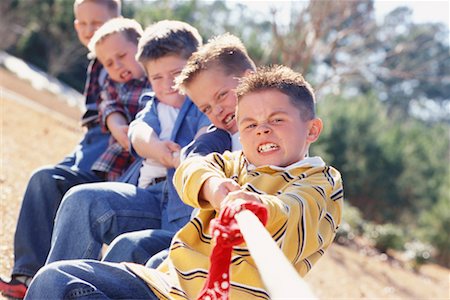 Boys Playing Tug-of-War Stock Photo - Rights-Managed, Code: 700-00281238