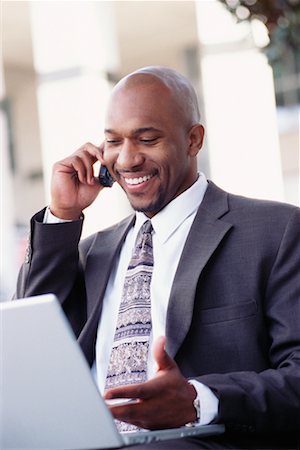 simsearch:700-00049474,k - Businessman with Laptop and Cell Phone Stock Photo - Rights-Managed, Code: 700-00281306