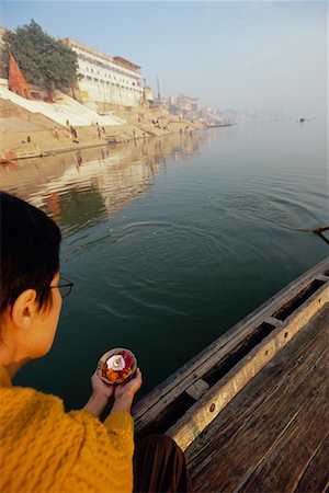simsearch:700-00085984,k - Woman by Ganges River Varanasi, India Stock Photo - Rights-Managed, Code: 700-00328486