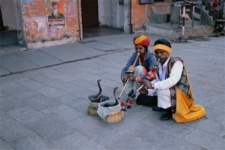 Charmeurs de serpent, Rajasthan, Inde Photographie de stock - Rights-Managed, Code: 700-00328488