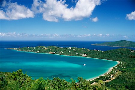 saint thomas - Overview of Shoreline Saint Thomas Caribbean Foto de stock - Con derechos protegidos, Código: 700-00328506