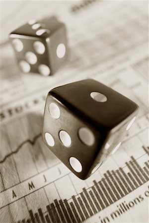 simsearch:600-00367742,k - Dice on Financial Page Stock Photo - Rights-Managed, Code: 700-00329107