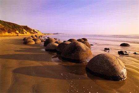 stones sand horizon - Moeraki Boulder South Island, New Zealand Stock Photo - Rights-Managed, Code: 700-00345133