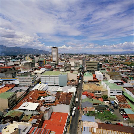 san jose - Skyline de San Jose, Costa Rica Photographie de stock - Rights-Managed, Code: 700-00345383