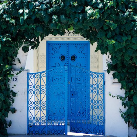 simsearch:700-00349964,k - Portail tunisien Sidi Bou Saïd, Tunisie, Afrique Photographie de stock - Rights-Managed, Code: 700-00349937